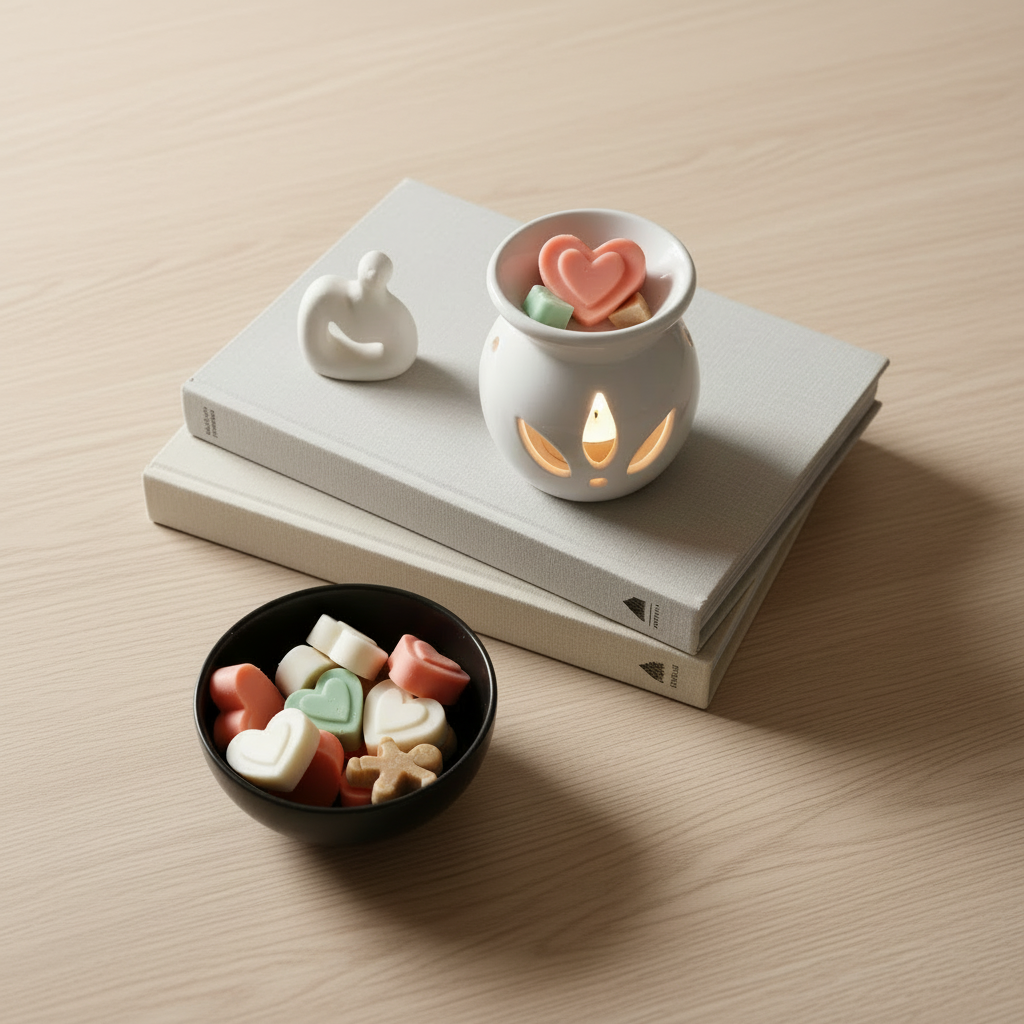 Aromalampa flat lay utan text